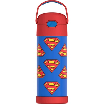 Botella de agua para niños THERMOS FUNTAINER 14 oz Superman - aislada y a prueba de fugas Foto 1 de 4