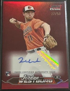 JORDAN WESTBURG RC 2024 TOPPS STADIUM CLUB CHROME RED ROOKIE AUTO SP 27/50 - Picture 1 of 1