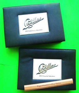 1977 CADILLAC COLOR & UPHOLSTERY DEALER ALBUM 2-Vol Set HUGE HARDCOVER BINDERS - Picture 1 of 24