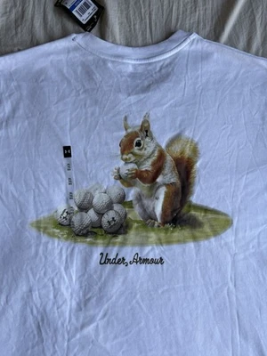 Camiseta de golf Under Armour Squirrel de gran tamaño para hombre XL-NUEVA CON ETIQUETAS Foto 1 de 4