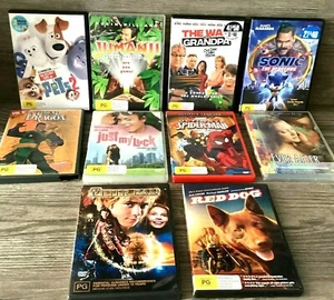 Bulk Bundle Lot 10x DVD R4 PG Children & Family Assorted Movies Sonic Spiderman - Picture 1 of 9