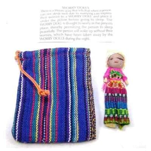 Single worry doll in textile bag - Foto 1 di 9