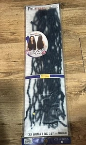FREETRESS SYNTHETIC BRAID - 3X BONA LOC 24” Teal Blue 18 Pieces Open Pack - Picture 1 of 6