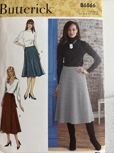 Misses Size 6 to 22 Butterick B6866 Uncut Skirt & Sash Pattern Easy 8 Pieces - Picture 1 of 8