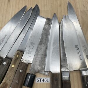 Heavy Damaged knives set Lot of  Japanese Chef's Kitchen Knives From Japan ST481