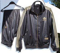 adidas schwarz gold anzug