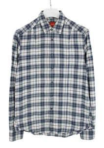 HUGO BOSS Formal Shirt Men's MEDIUM Flannel Plaid Checked Button Up - Picture 1 of 14