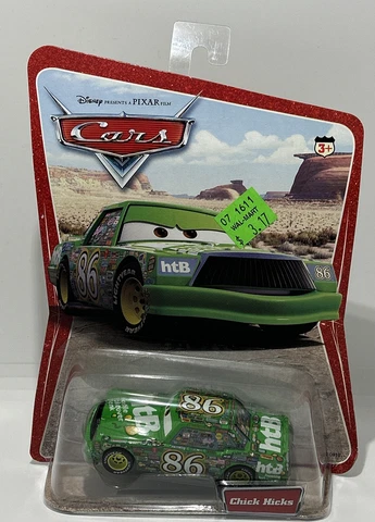 2005 Mattel Cars Desert Series Green Chick Hicks htB #86 Pixar Box C 12 Cover