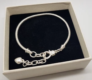 EDLES ARMBAND 925 SILBER Charm Murano Sicherheitskette Anhänger Pandora ZIRKONIA - Bild 1 von 3