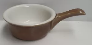 Vintage Pillivuyt Pilivite Brown Lustre Handled Ramekin c1947-71 Made in France - Picture 1 of 8
