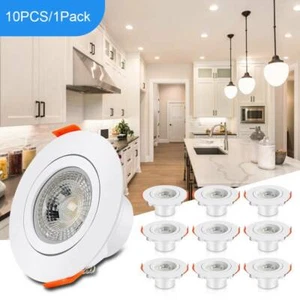 10X LED Spot Einbaustrahler Set Einbauleuchte Deckenleuchte Strahler 3W 5W 7W - Bild 1 von 15
