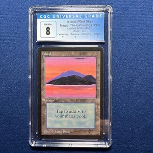 MTG BETA Island (Red Sky) CGC 8 Quad+ NM/Mint, with 9m centering 1993 - Bild 1 von 2