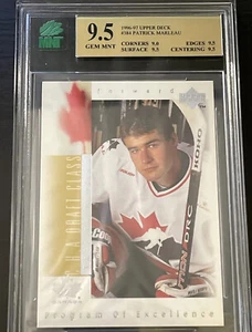 Patrick Marleau 1997 UD DRAFT CLASS POE #384 Rookie RC GRADED 9.5 GEM MINT - Picture 1 of 4