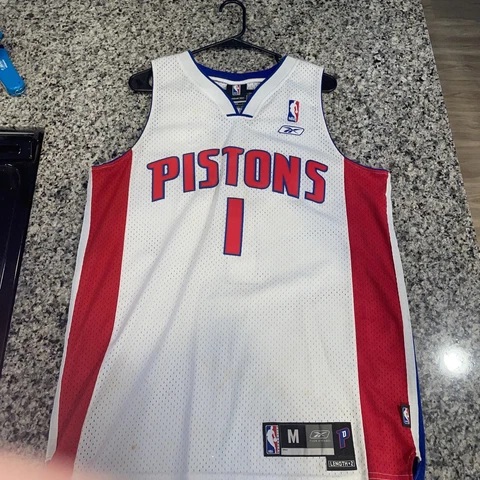 Chauncey Billups Detroit Pistons Home Reebok NBA Swingman Jersey Mens Sz M Cover