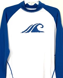 Size Large Tesla Shirt Blue Athletic Training Long Sleeve Raglan Tshirt Z1 - Picture 1 of 7