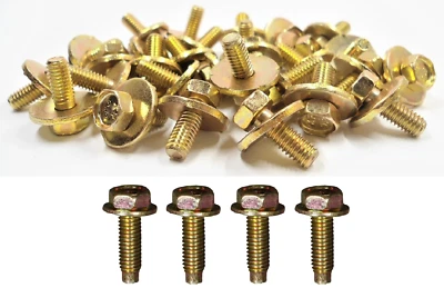 ¡20 TORNILLOS DE CARROCERÍA NUEVOS Y JUEGO DE 4 PERNOS LIC PLT PARA NISSAN! M.6-1.0 x 16MM 10MM HEX Foto 1 de 4