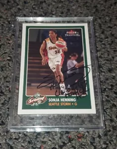 2001 Autographed Fleer Tradition Sonja Henning #34 Storm/Horlick High School - Picture 1 of 8