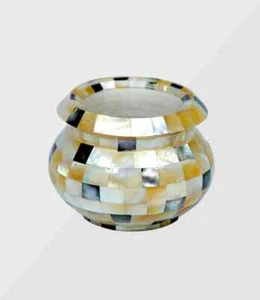 Marble Gemstone Pot, Vintage Personalized Vase, Handmade Gifts For Her Home Deco - Picture 1 of 3