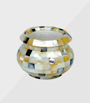 Vaso de pedra preciosa de mármore, vaso personalizado vintage, presentes feitos à mão para sua decoração de casa - Imagem 1 de 3