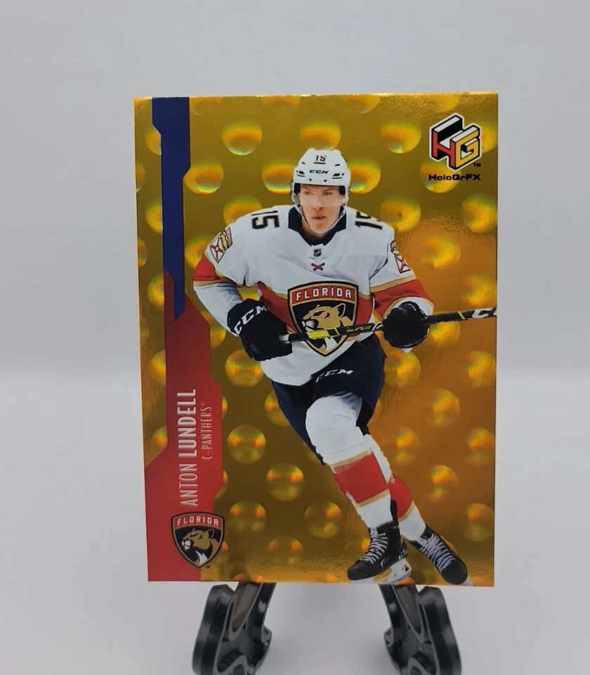 2021-22 Upper Deck Anton Lundell Gold HoloGrFx Rookie Florida Panthers #HG-3 - Image 1 of 2