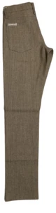JEANS 30 x 35 CHOCOLATE WITH PURPLE STITCH RAW DENIM JEANS RETAIL $500 - Picture 1 of 4