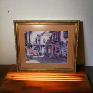 New Orleans French Quarter Künstler Myrl D'Arcy signierter nummerierter Druck gerahmt - Bild 1 von 13