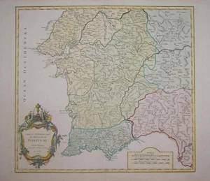 PORTUGAL - ALGARVE - LISSABON.....DE VAUGONDY UM 1751. - Bild 1 von 1