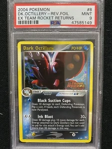 Pokemon EX Team Rocket Returns Dark Octillery Reverse Foil 8/109 PSA 9 Mint - Picture 1 of 2