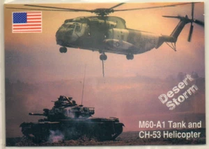 1991 DSI, DESERT STORM, Promo, carro armato M60-A1 ed elicottero CH-53 - Foto 1 di 2