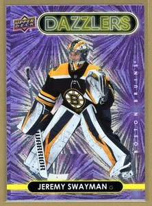 2021-2022 Upper Deck Ice Hockey Series 1 Purple Dazzler Jeremy Swayman DZ-4 - Picture 1 of 2