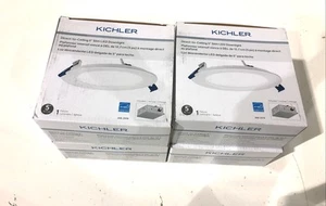 4PK Kichler Direct To Ceiling 5 in. Round Slim Canless LED Recessed Light - Picture 1 of 3