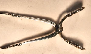 GEORG JENSEN STERLING SILVER BLOSSOM SUGAR TONGS DENMARK - Picture 1 of 5