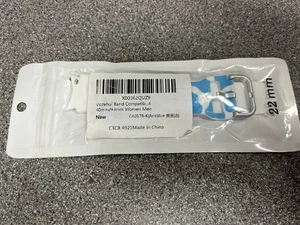 Correa de reloj, hebilla, correa de silicona azul claro patrón manchado - Imagen 1 de 5