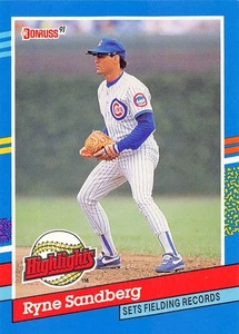 Ryne Sandberg 1991 Donruss BC-7b Chicago Cubs BASEBALL Card - Picture 1 of 2