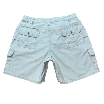 Шорты женские Carhartt Cargo 14 желтовато-коричневые плотник туристические 100% хлопок гранж винтаж - Изображение 1 из 4