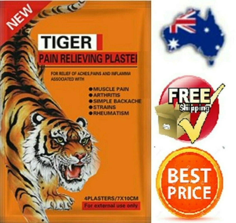 Tiger Pain Balm Relief Plaster Patches 15 Packs = 60 patches  7x10cm Patches - image 1 of 4