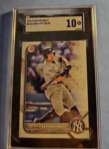 2022 Bowman Draft - #BD-68 Anthony Volpe (RC) SGC 10 GM A#13593 - Picture 1 of 3