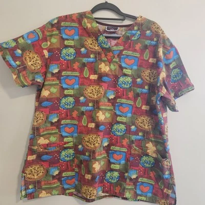 Sierra Scrubs Women's One Size Colorful Pattern  Abundance, Joy, Love, Change - Image 1 of 4