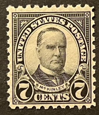Travelstamps: 1923-26 US Stamps Scott #588 7c PERF. 10 McKinley MOGH - Image 1 of 4