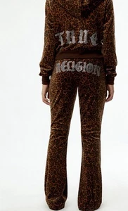 NWT True Religion Blinged Out Leopard Velour Track Suit - Picture 1 of 22