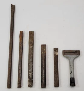 *K4) Lote Mixto De Colección 6 Cinceles de Metal Maquinista Punzones Herramientas Dasco Williams - Imagen 1 de 14
