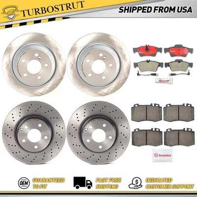 OE 布雷博前后制动转子垫套件适用于梅赛德斯-奔驰 S350 2006-2006 — 第 1/4 张图片