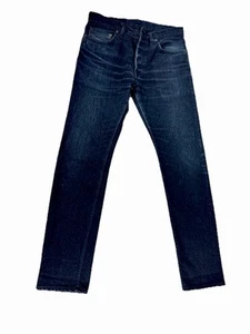 Pure Blue Japan Deep Indigo Selvedge Jeans 31x29 Leaf Logo Made in Japan XX - Picture 1 of 15