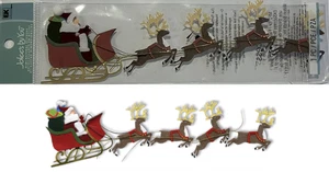 RETIRED Jolee's SLEIGH AND REINDEER Stickers Christmas Santa Presents RARE! - Picture 1 of 1