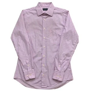 Gitman Bros Hemd Herren Größe M Slim Fit Langarm Kleid kariert rosa Vintage - Bild 1 von 5
