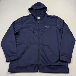 Callaway Full Zip Golf Hoodie Sweatshirt Polyester Blue Men’s Large - Picture 1 of 12