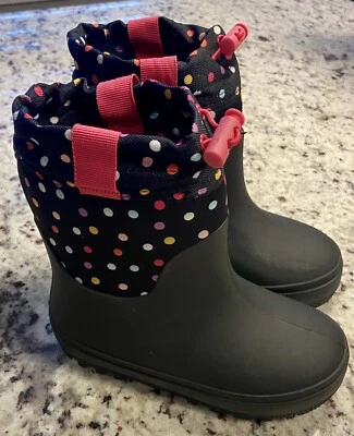 Toddler Girls' Waterproof Winter Boots Black - Cat & Jack - SIZE 5 - Image 1 of 3