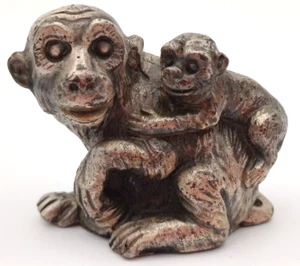 PELTRO 100% STATUETTA ANIMALI SCIMMIA - MADE IN ITALY - Imagen 1 de 4