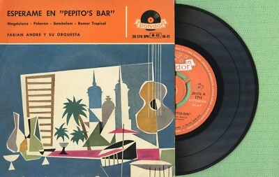 FABIAN ANDRE / Esperame en Pepito's Bar POLYDOR 20 570 EPH Pres Spain 1958 EP EX - Image 1 of 4