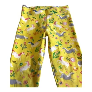 Legging Hose gelb mit Pferd & Blumenmuster Gr. 5/6 von BODEN - Bild 1 von 3
